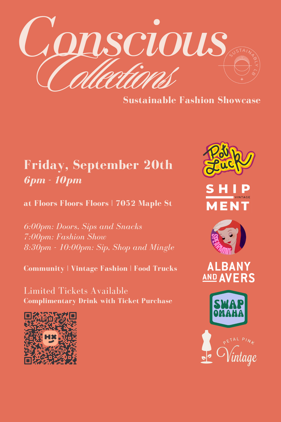 Sept 20 -  Conscious Collections - Sustainable Fashion Showcase – Omaha, Nebraska