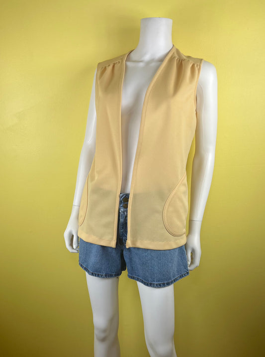 1960s/1970s Pale Yellow Vest