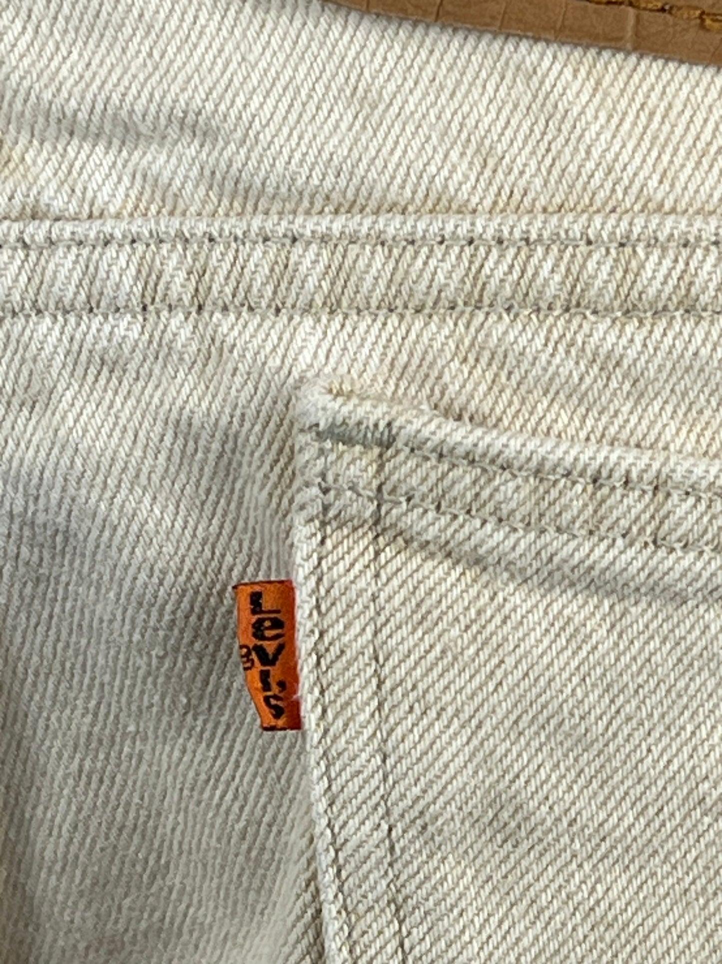 1990s Levi's Denim Orange Tab Jean Shorts