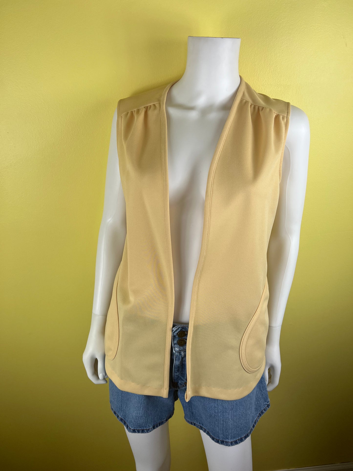 1960s/1970s Pale Yellow Vest